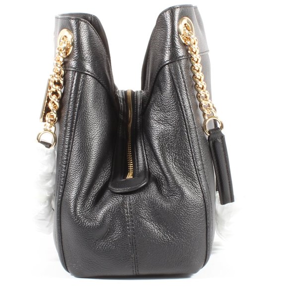 Coach Shoulder Bag Edie Turnlock Chain BLK Leather - Picture 4 of 8